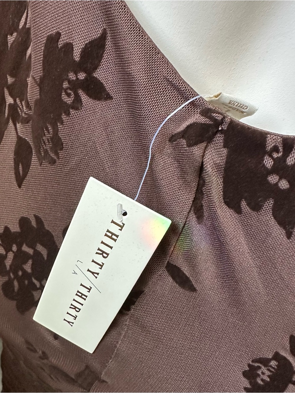 Thrifty/Thirties Brown Floral Maxi Dress (Label Shown) - Picture 10 of 11